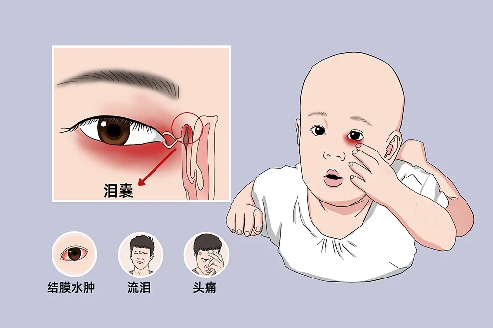 如果膿液不能經淚道排出,感染不能及時緩解,淚囊內膿液可穿破皮膚