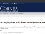 毕宏生/温莹团队在国际核心期刊《CORNEA》发表蝴蝶鳞毛诱发角膜炎的多模式成像特征研究